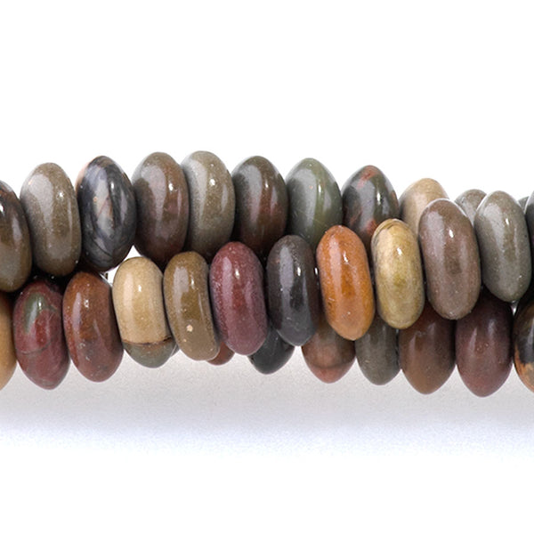 Red Creek Jasper 6x3mm Saucer Beads - 15-16 Inch