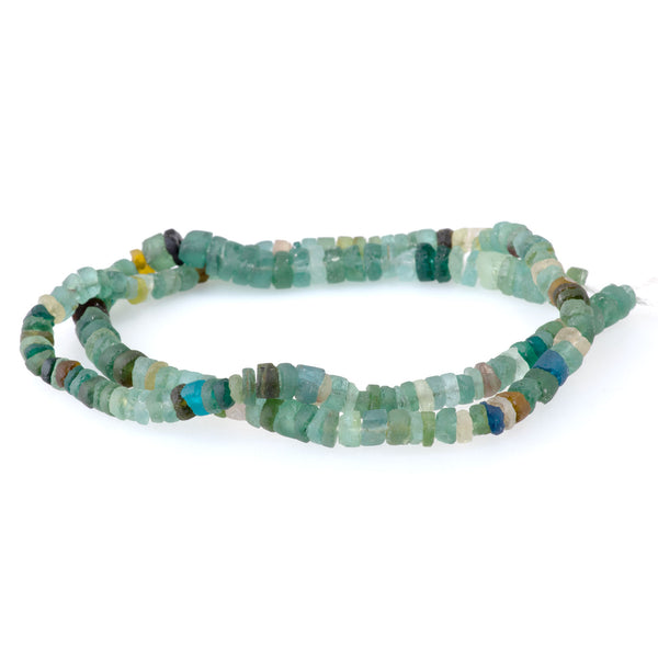 Roman Glass 5-6mm Irregular Heishi - 14-15 Inch