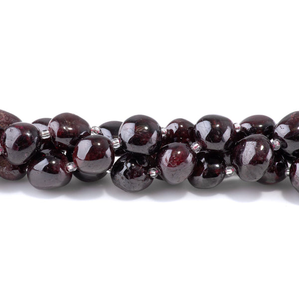 Red Garnet 10x14-13x17mm Tumble Nugget - 15-16 Inch