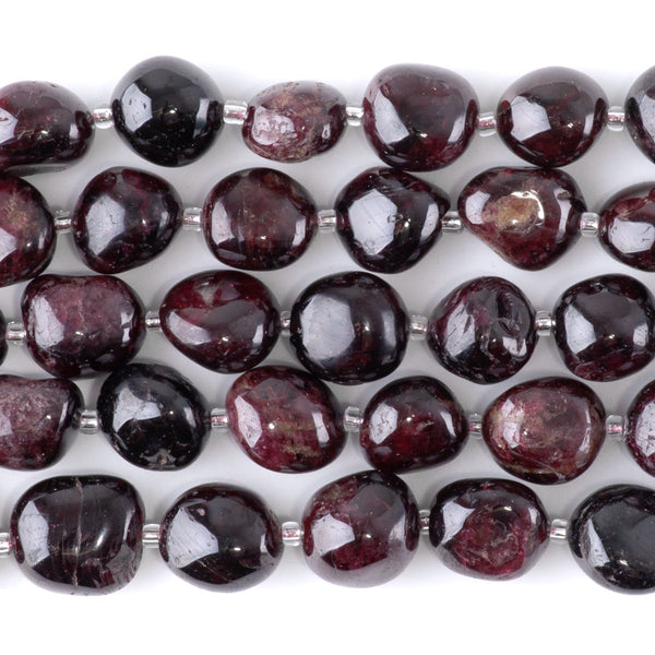 Red Garnet 10x14-13x17mm Tumble Nugget - 15-16 Inch