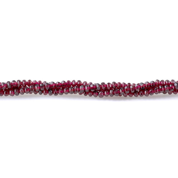 Red Garnet 4mm Faceted Lantern A Grade - 15-16 Inch
