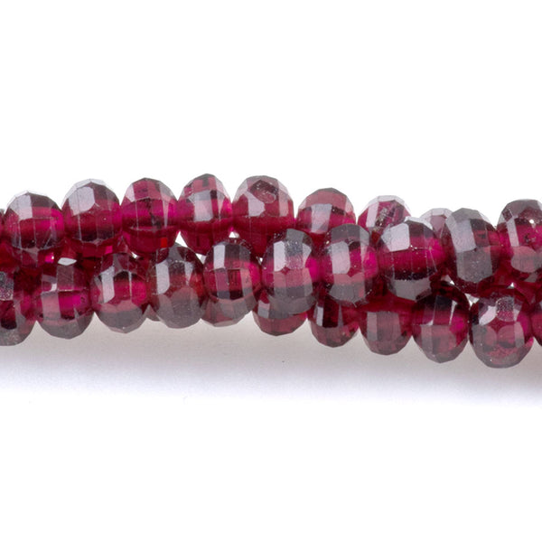 Red Garnet 4mm Faceted Lantern A Grade - 15-16 Inch