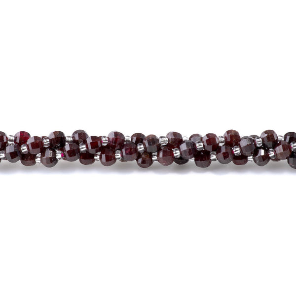 Red Garnet 6mm Faceted Lantern - 15-16 Inch