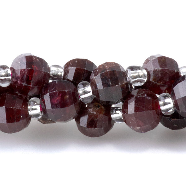 Red Garnet 6mm Faceted Lantern - 15-16 Inch
