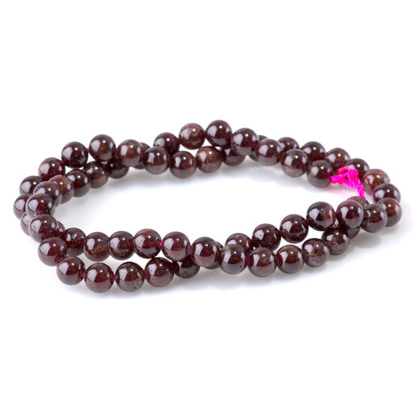 Red Garnet 6mm Round Beads - 15-16 Inch