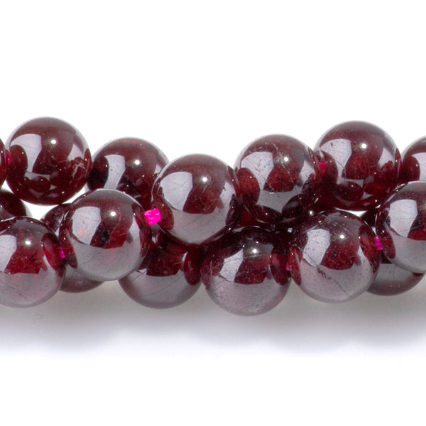Red Garnet 6mm Round AA Grade Beads - 15-16 Inch