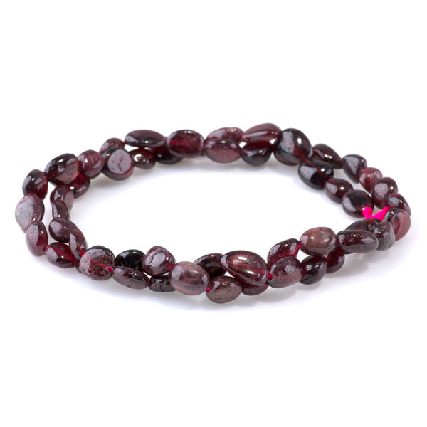 Red Garnet 7x9-8x10mm Pebble A Grade - 15-16-Inch