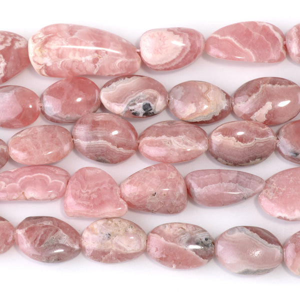 Rhodochrosite 13x18-15x22mm Nugget A Grade - 15-16 Inch