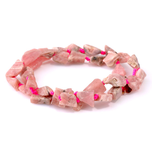 Rhodochrosite 8x10-10x12mm Rough Nugget A Grade - 15-16 Inch
