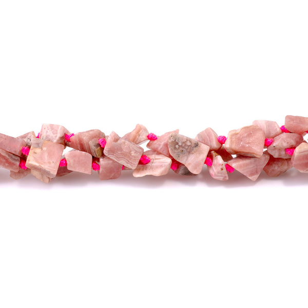 Rhodochrosite 8x10-10x12mm Rough Nugget A Grade - 15-16 Inch