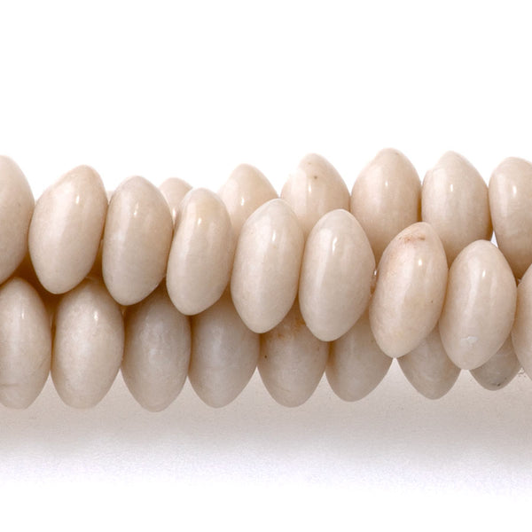River Stone 6x3mm Saucer Beads - 15-16 Inch