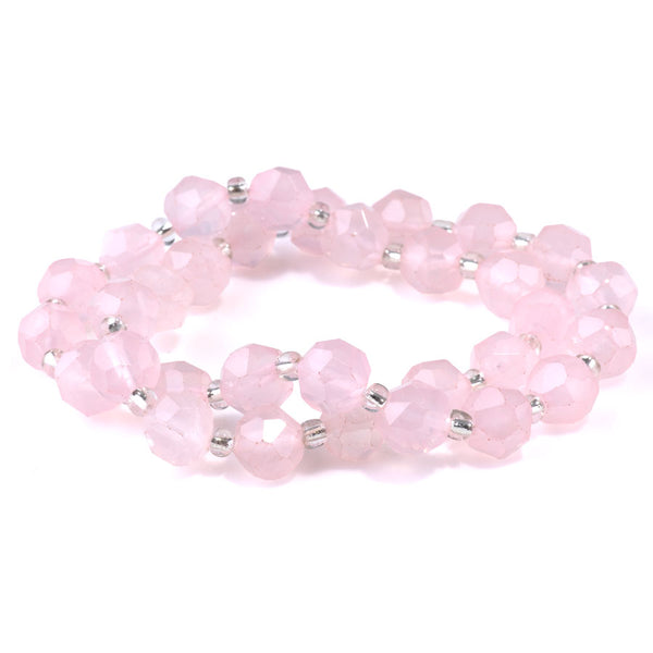 Rose Quartz 10mm Faceted Nugget - 15-16 Inch - CLEARANCE