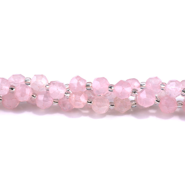 Rose Quartz 10mm Faceted Nugget - 15-16 Inch - CLEARANCE