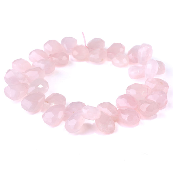 Rose Quartz Faceted 13x18mm Drop - 15-16 Inch - CLEARANCE