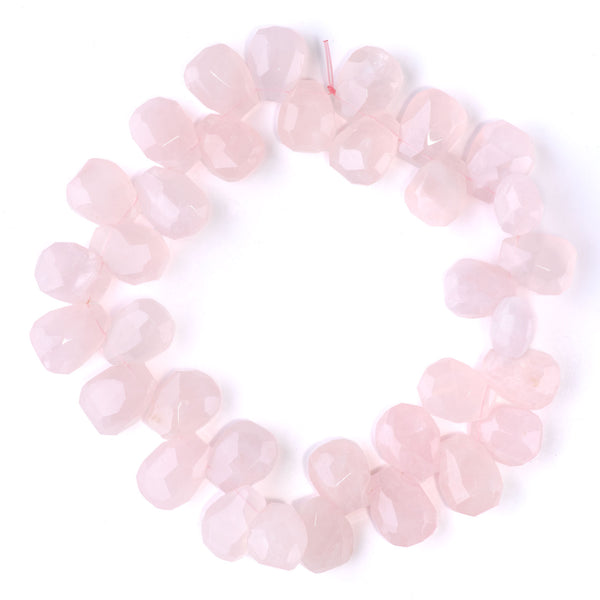 Rose Quartz Faceted 13x18mm Drop - 15-16 Inch - CLEARANCE