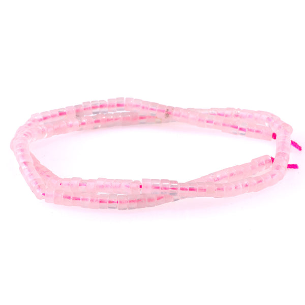 Rose Quartz 2x4mm Heishi - 15-16 Inch