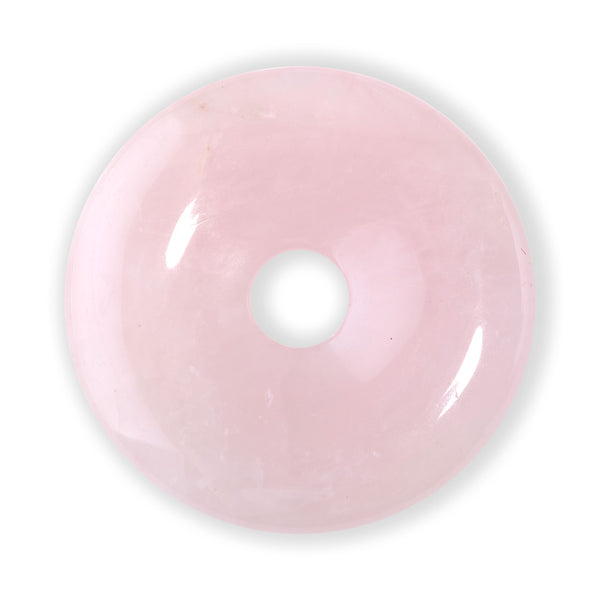 Rose Quartz 40mm Donut Pendant