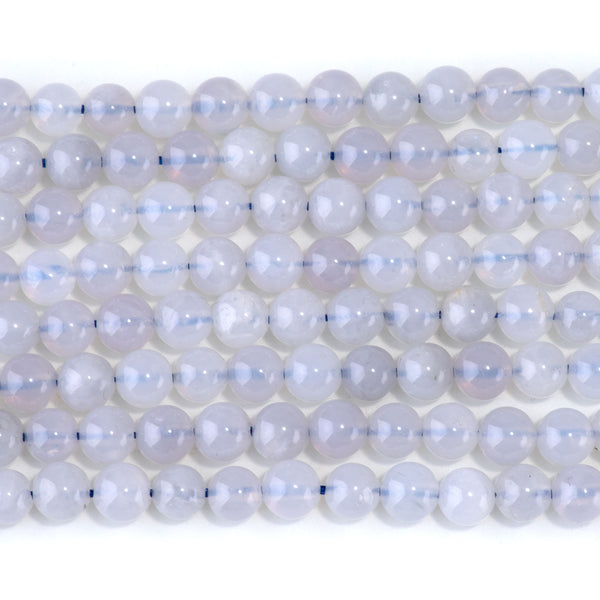 Blue Rose Quartz 6mm Round - 15-16 Inch