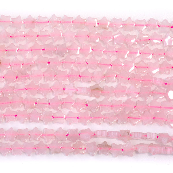 Rose Quartz 6mm Star - 15-16 Inch