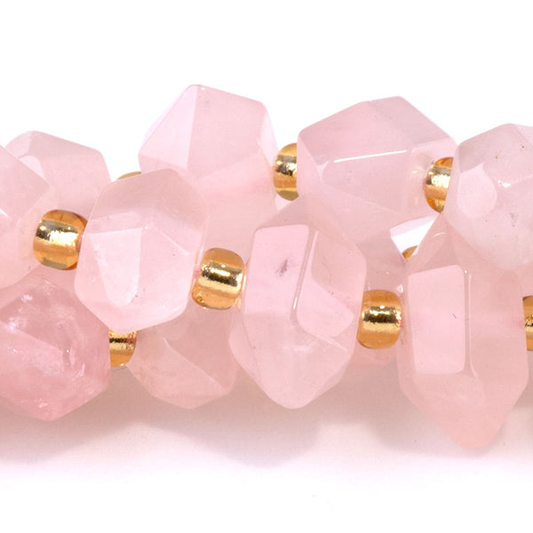 Rose Quartz 6x11mm Side Drilled Points - 15-16-Inch