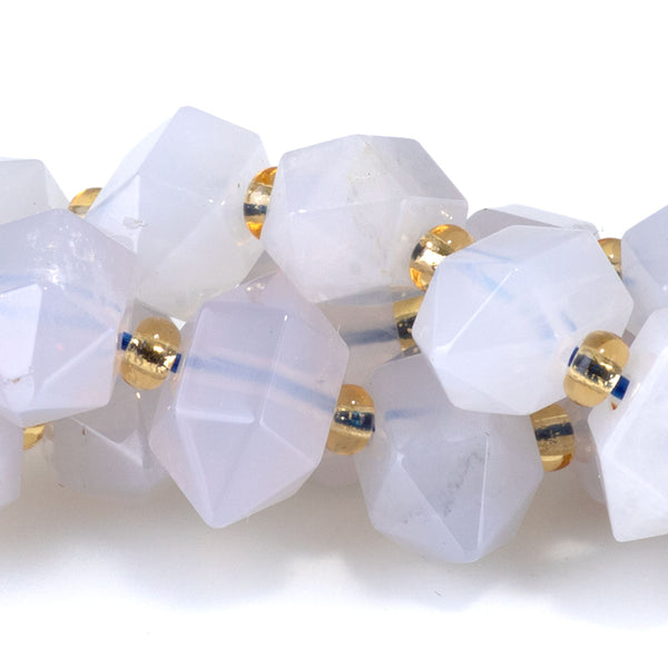 Blue Rose Quartz 6x11mm Side Drilled Points - 15-16 Inch