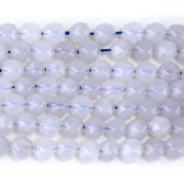 Blue Rose Quartz 8mm Double Heart - 15-16 Inch