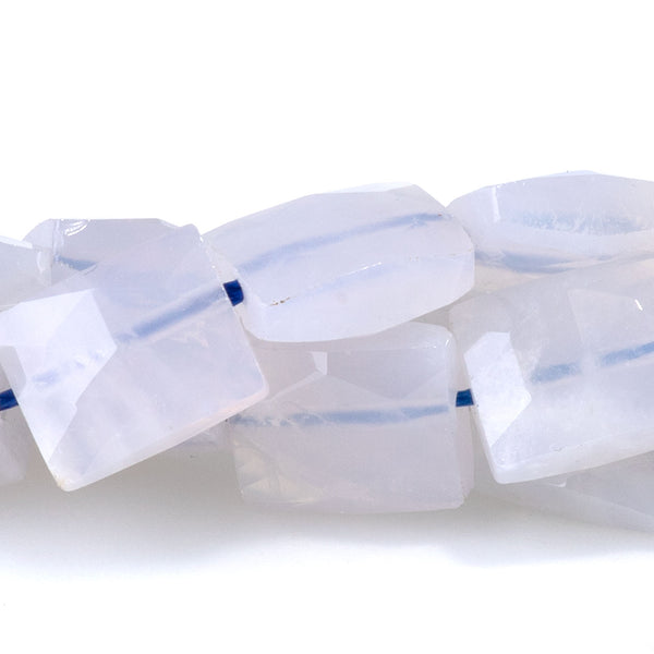 Blue Rose Quartz 8x10mm Faceted Rectangle - 15-16 Inch