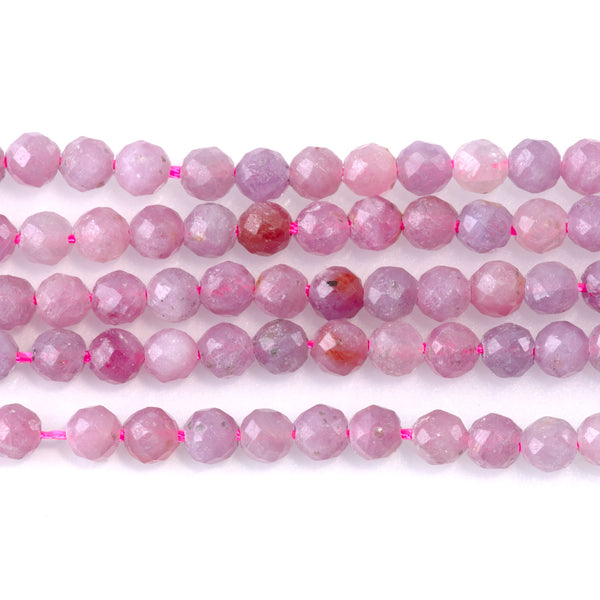 Ruby (Sri Lanka) 3mm Faceted Round AA Grade - 15-16 Inch