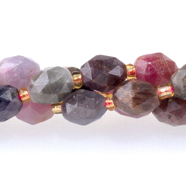 Ruby 4x6mm Triangle Cut Faceted Rice Bead - 15-16 Inch