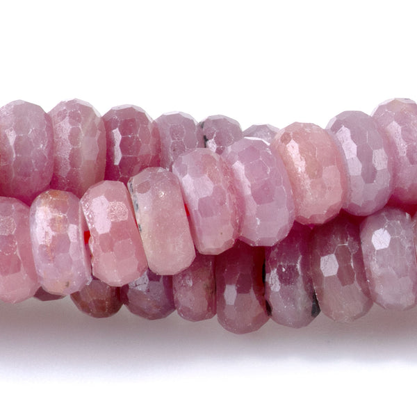 Ruby 4x7mm Faceted Tyre Beads AA Grade - 15-16 Inch