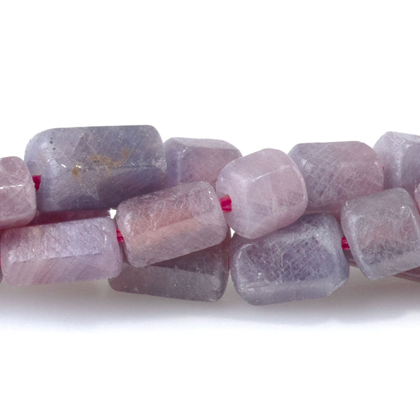 Ruby 5x5-7mm Long & Short Hexagon Beads A Grade - 15-16 Inch