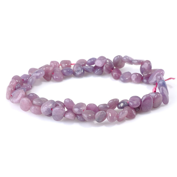Purple Ruby 6x8-8x10mm Side Drill Free Form Beads A Grade - 15-16 Inch