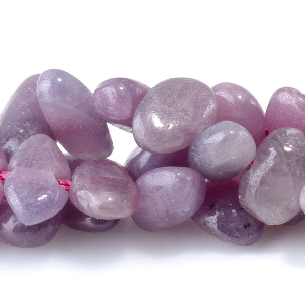 Purple Ruby 6x8-8x10mm Side Drill Free Form Beads A Grade - 15-16 Inch