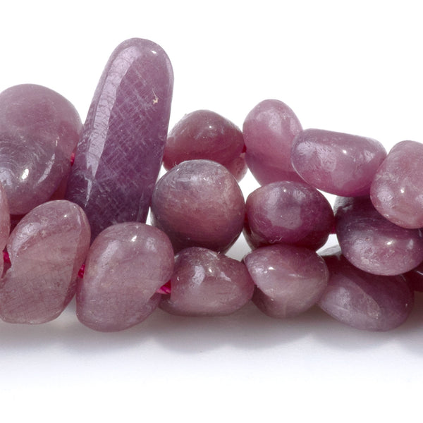 Ruby 6x8-6x16mm Side Drill Free Form Beads A Grade - 15-16 Inch
