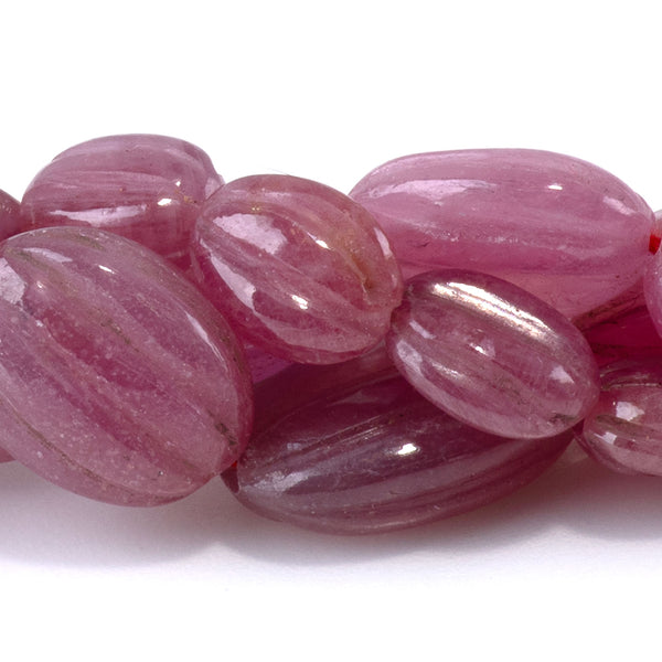 Ruby 6-16mm Graduated Carved Oval - 15-16 Inch