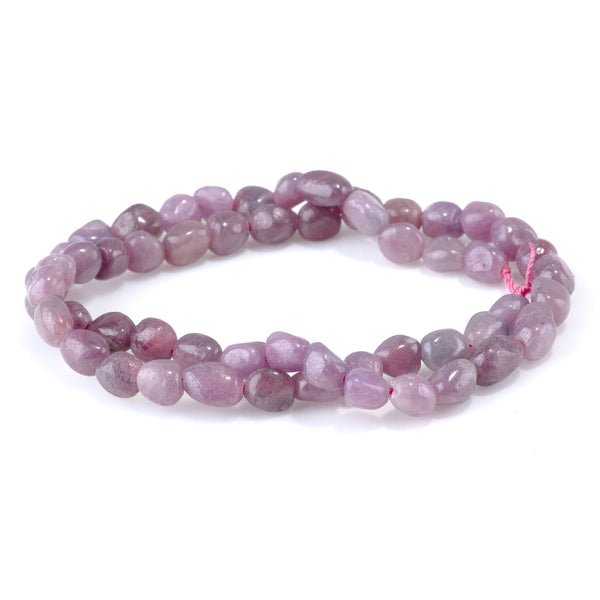 Ruby 6x8-7x9mm Pebble Beads AA Grade - 15-16 Inch