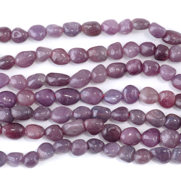 Ruby 6x8-7x9mm Pebble Beads AA Grade - 15-16 Inch