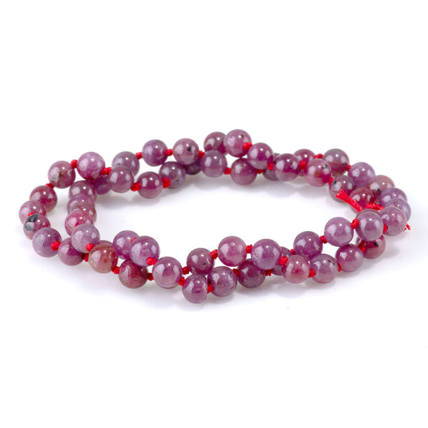 Ruby 6mm Round Beads AAA Grade - 15-16 Inch