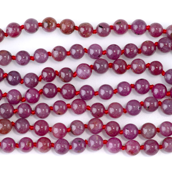 Ruby 6mm Round Beads AAA Grade - 15-16 Inch