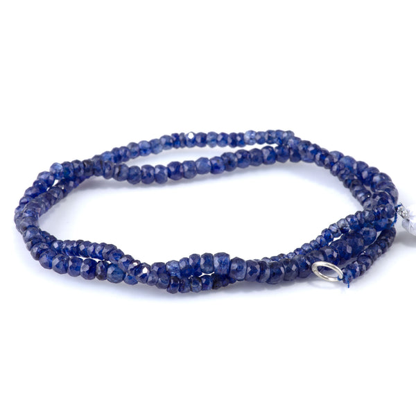Sapphire 2-6mm Graduated Faceted Rondelle - 18 Inch