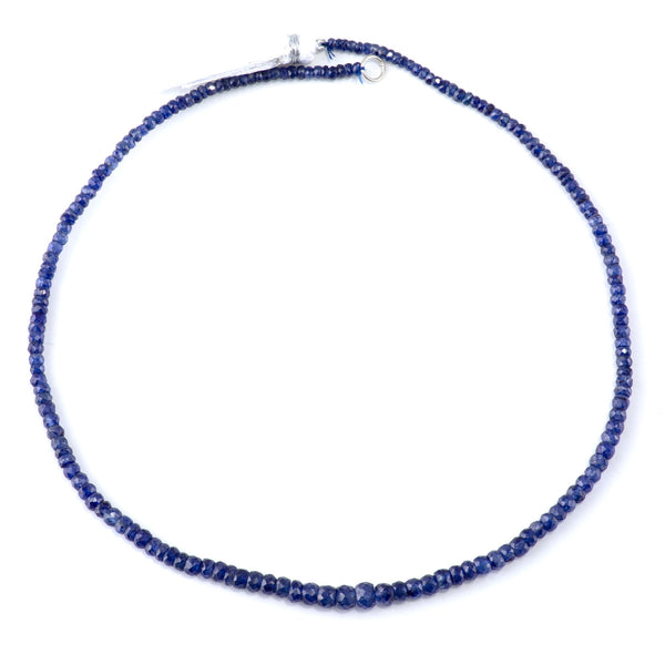 Sapphire 2-6mm Graduated Faceted Rondelle - 18 Inch