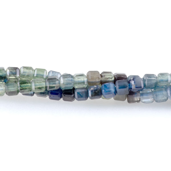 Thai Sapphire 2.5mm Banded Table Cut Cube AAA Grade - 15-16 Inch