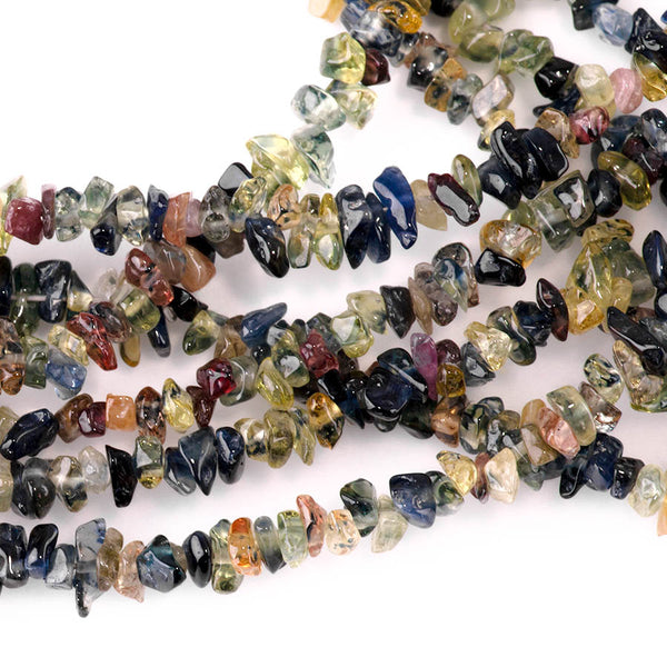 Blue & Yellow Sapphire 3-4mm Chip - 18 Inch