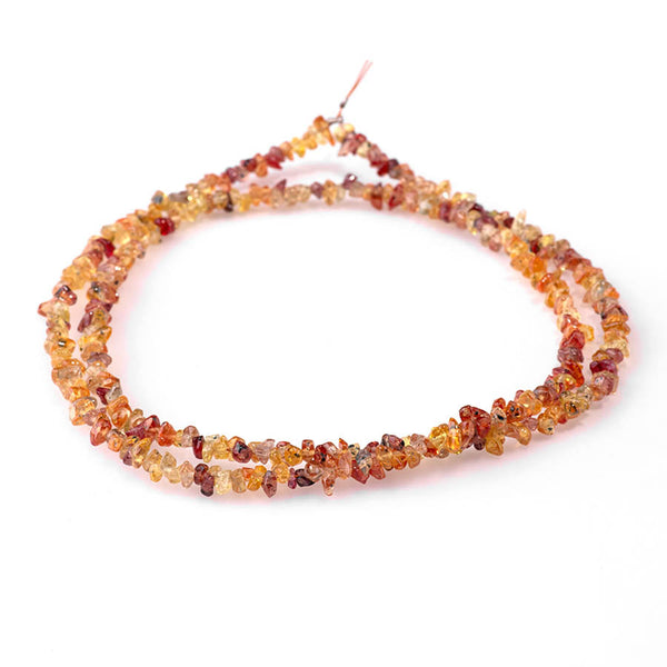 Yellow & Pink Sapphire 3-4mm Chip - 18 Inch