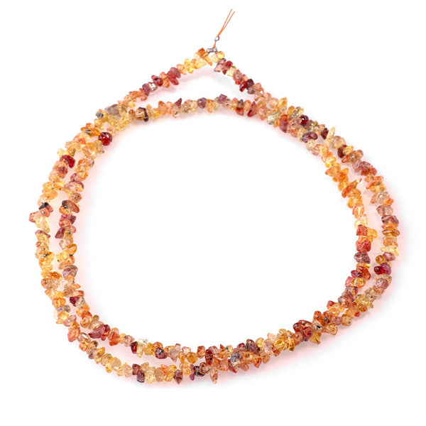 Yellow & Pink Sapphire 3-4mm Chip - 18 Inch