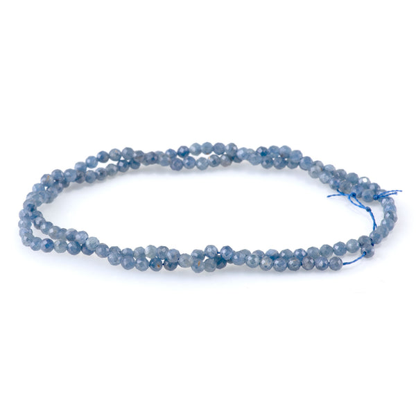 Sapphire 3mm Round Faceted AAA Grade - 15-16 Inch