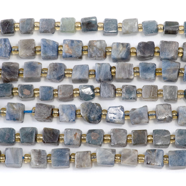 Sapphire 4-6mm Irrgular Cube - 15-16 Inch