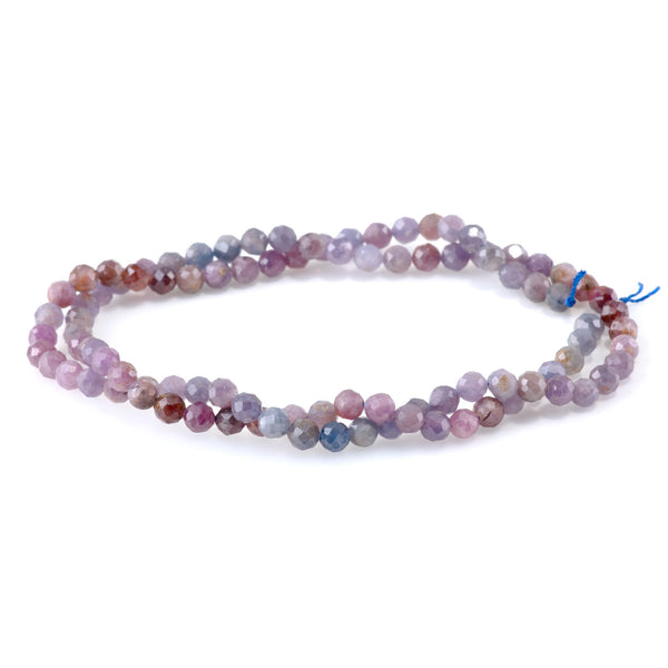 Sapphire 4mm Banded Purple Faceted Round A Grade - 15-16 Inch