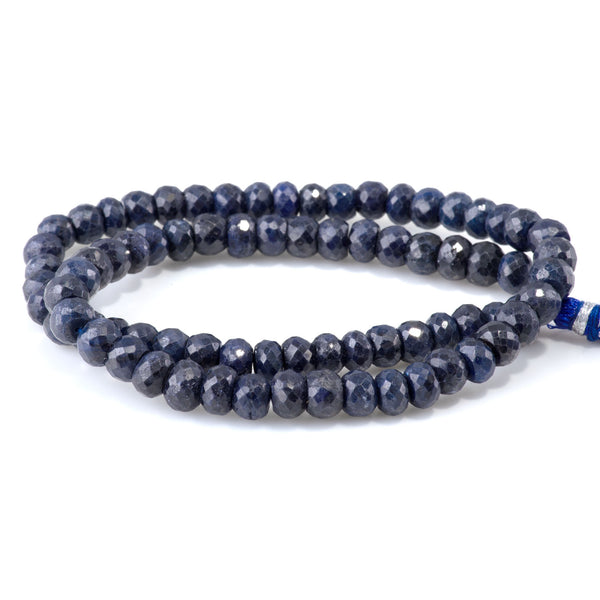 Sapphire 6-8mm Faceted Rondelle - 15-16 Inch