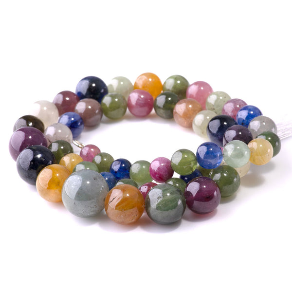 Fancy Sapphire 8-16mm Graduated Round - 19-20 Inch